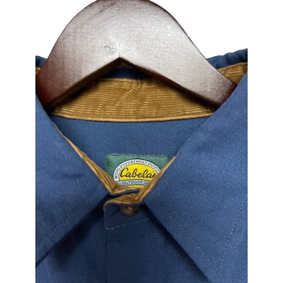 Cabela's Blue Button Up Collared Shirt Men's Size Large - Picture 5 of 9